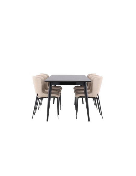Matgrupp Ellis med Modesto matstolar, 230 × 85 cm