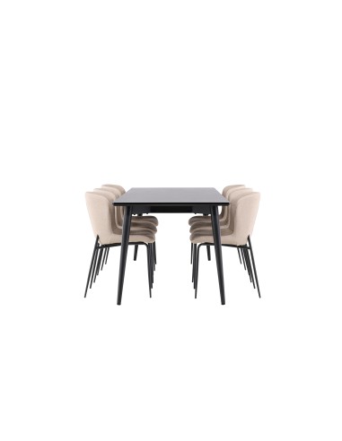 Matgrupp Ellis med Modesto matstolar, 230 × 85 cm