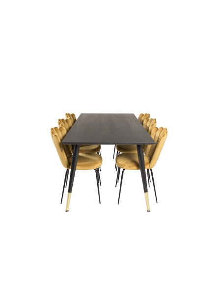 Matgrupp Dipp med Limhamn matstolar, 180 × 90 cm