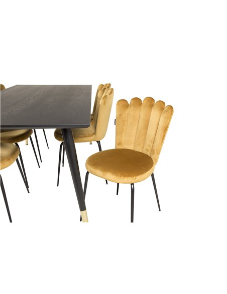 Matgrupp Dipp med Limhamn matstolar, 180 × 90 cm