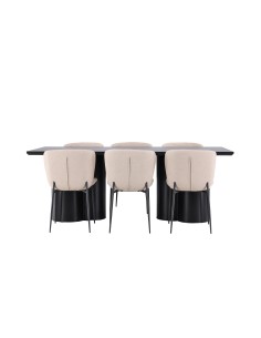 Matgrupp Olivia med Modesto matstolar, 210 × 100 cm