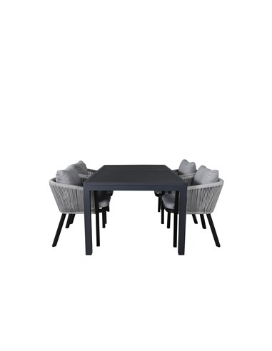 Matgrupp Marbella med Virya matstolar, 240 × 100 cm