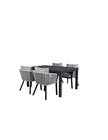 Matgrupp Marbella med Virya matstolar, 240 × 100 cm
