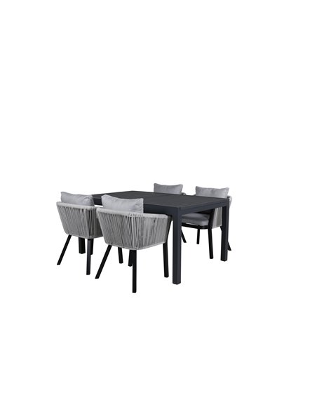 Matgrupp Marbella med Virya matstolar, 240 × 100 cm