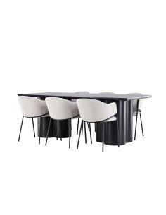 Matgrupp Olivia med Evelina matstolar, 210 × 100 cm 2