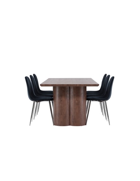 Matgrupp Olivia med Polar matstolar, 210 × 100 cm