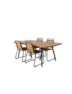 Matgrupp Chan med Bois matstolar, 200 × 100 cm 2