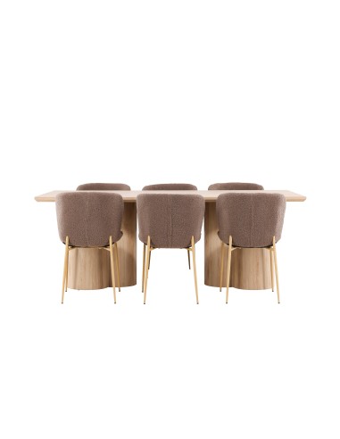 Matgrupp Olivia med Modesto matstolar, 210 × 100 cm