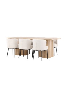 Matgrupp Olivia med Agnes matstolar, 210 × 100 cm 2