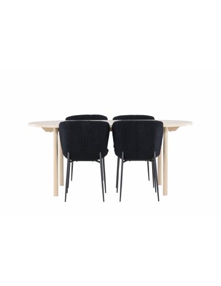 Matgrupp Andy med Modesto matstolar, 180 × 90 cm