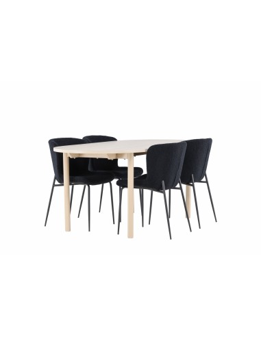 Matgrupp Andy med Modesto matstolar, 180 × 90 cm