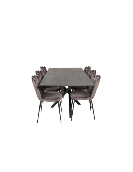 Matgrupp Piazza med Limhamn matstolar, 180 × 90 cm