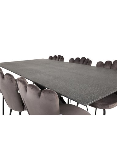 Matgrupp Piazza med Limhamn matstolar, 180 × 90 cm