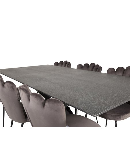 Matgrupp Piazza med Limhamn matstolar, 180 × 90 cm