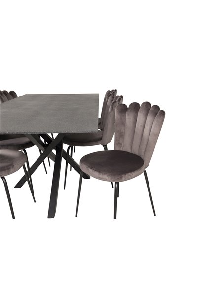 Matgrupp Piazza med Limhamn matstolar, 180 × 90 cm