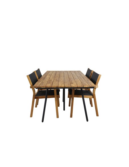 Matgrupp Chan med Venice matstolar, 200 × 100 cm