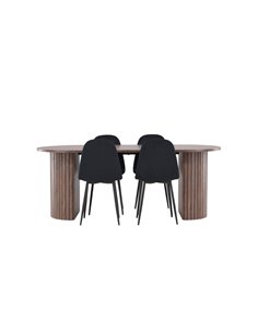 Matgrupp Härön med Polar matstolar, 200 × 90 cm