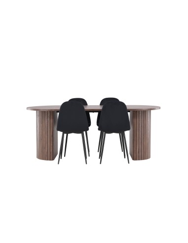 Matgrupp Härön med Polar matstolar, 200 × 90 cm