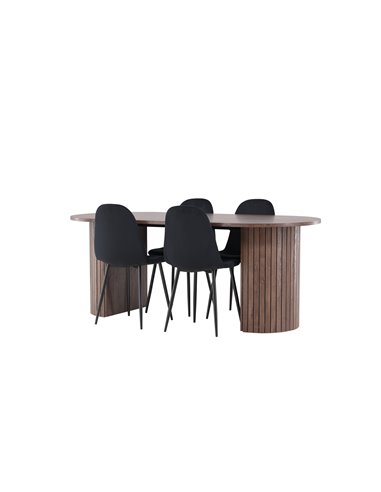 Matgrupp Härön med Polar matstolar, 200 × 90 cm