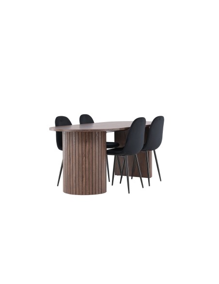 Matgrupp Härön med Polar matstolar, 200 × 90 cm