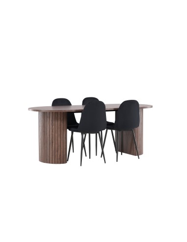Matgrupp Härön med Polar matstolar, 200 × 90 cm