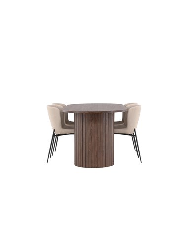 Matgrupp Härön med Modesto matstolar, 200 × 90 cm