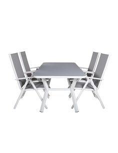 Matgrupp Virya med Break matstolar, 160 × 90 cm