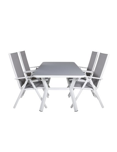 Matgrupp Virya med Break matstolar, 160 × 90 cm