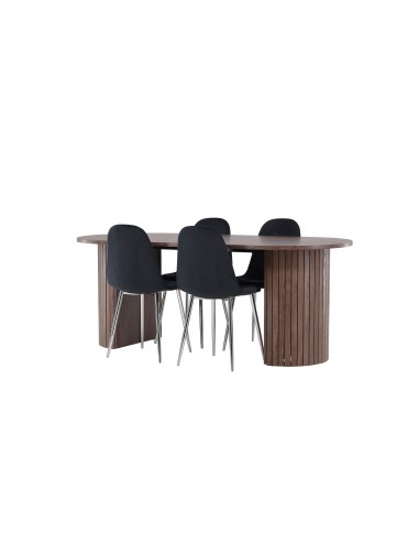 Matgrupp Härön med Polar matstolar, 200 × 90 cm