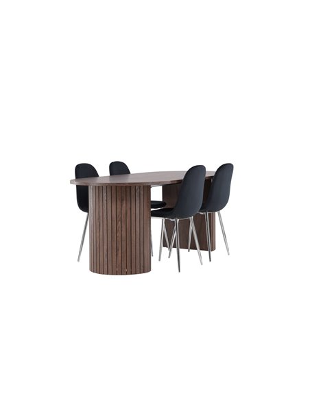 Matgrupp Härön med Polar matstolar, 200 × 90 cm