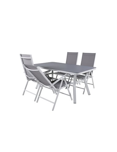 Matgrupp Virya med Break matstolar, 160 × 90 cm