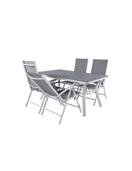 Matgrupp Virya med Break matstolar, 160 × 90 cm