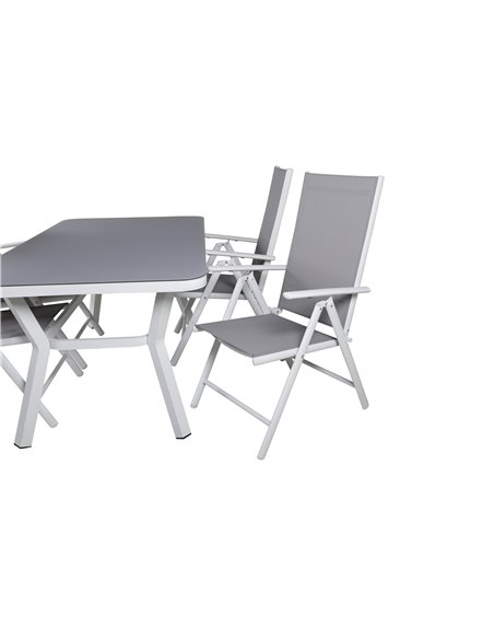 Matgrupp Virya med Break matstolar, 160 × 90 cm