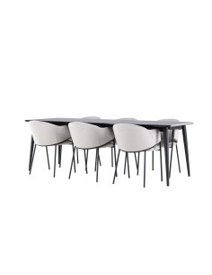 Matgrupp Ellis med Evelina matstolar, 230 × 85 cm 2