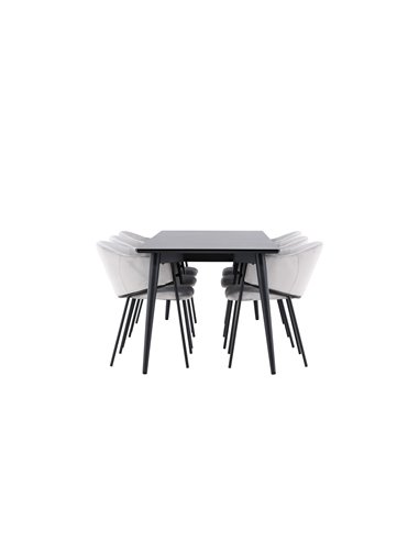Matgrupp Ellis med Evelina matstolar, 230 × 85 cm