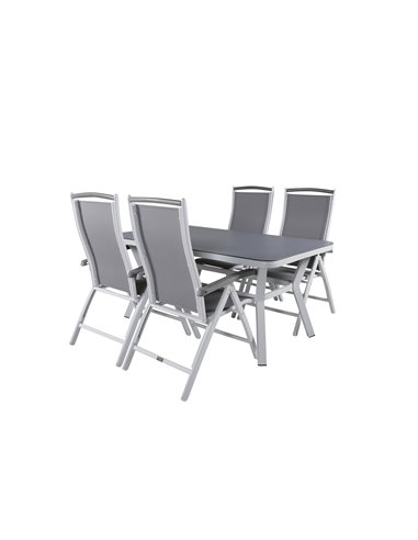Matgrupp Virya med Albany matstolar, 160 × 90 cm