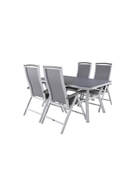 Matgrupp Virya med Albany matstolar, 160 × 90 cm