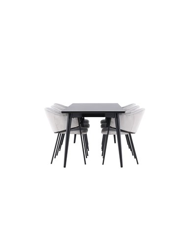 Matgrupp Ellis med Evelina matstolar, 230 × 85 cm