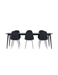 Matgrupp Ellis med Polar matstolar, 230 × 85 cm