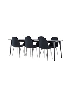Matgrupp Ellis med Polar matstolar, 230 × 85 cm 2