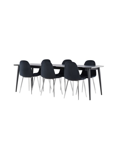 Matgrupp Ellis med Polar matstolar, 230 × 85 cm