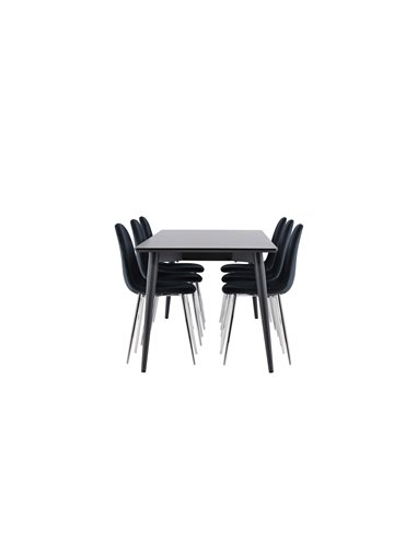 Matgrupp Ellis med Polar matstolar, 230 × 85 cm
