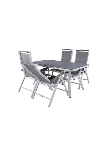 Matgrupp Virya med Albany matstolar, 160 × 90 cm