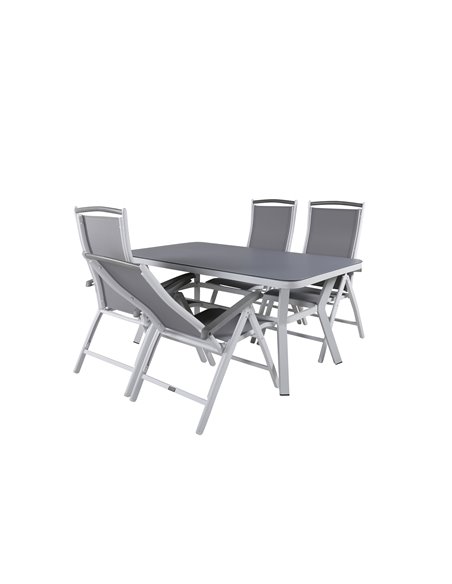 Matgrupp Virya med Albany matstolar, 160 × 90 cm