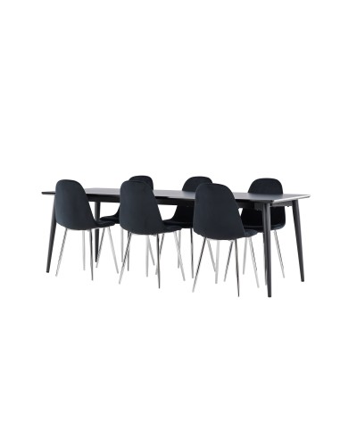 Matgrupp Ellis med Polar matstolar, 230 × 85 cm