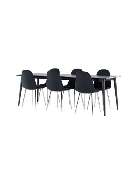 Matgrupp Ellis med Polar matstolar, 230 × 85 cm