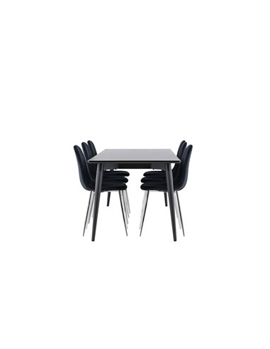 Matgrupp Ellis med Polar matstolar, 230 × 85 cm