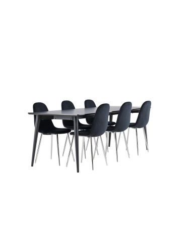 Matgrupp Ellis med Polar matstolar, 230 × 85 cm