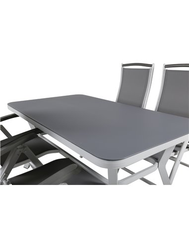 Matgrupp Virya med Albany matstolar, 160 × 90 cm