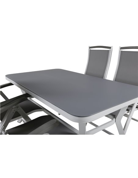 Matgrupp Virya med Albany matstolar, 160 × 90 cm